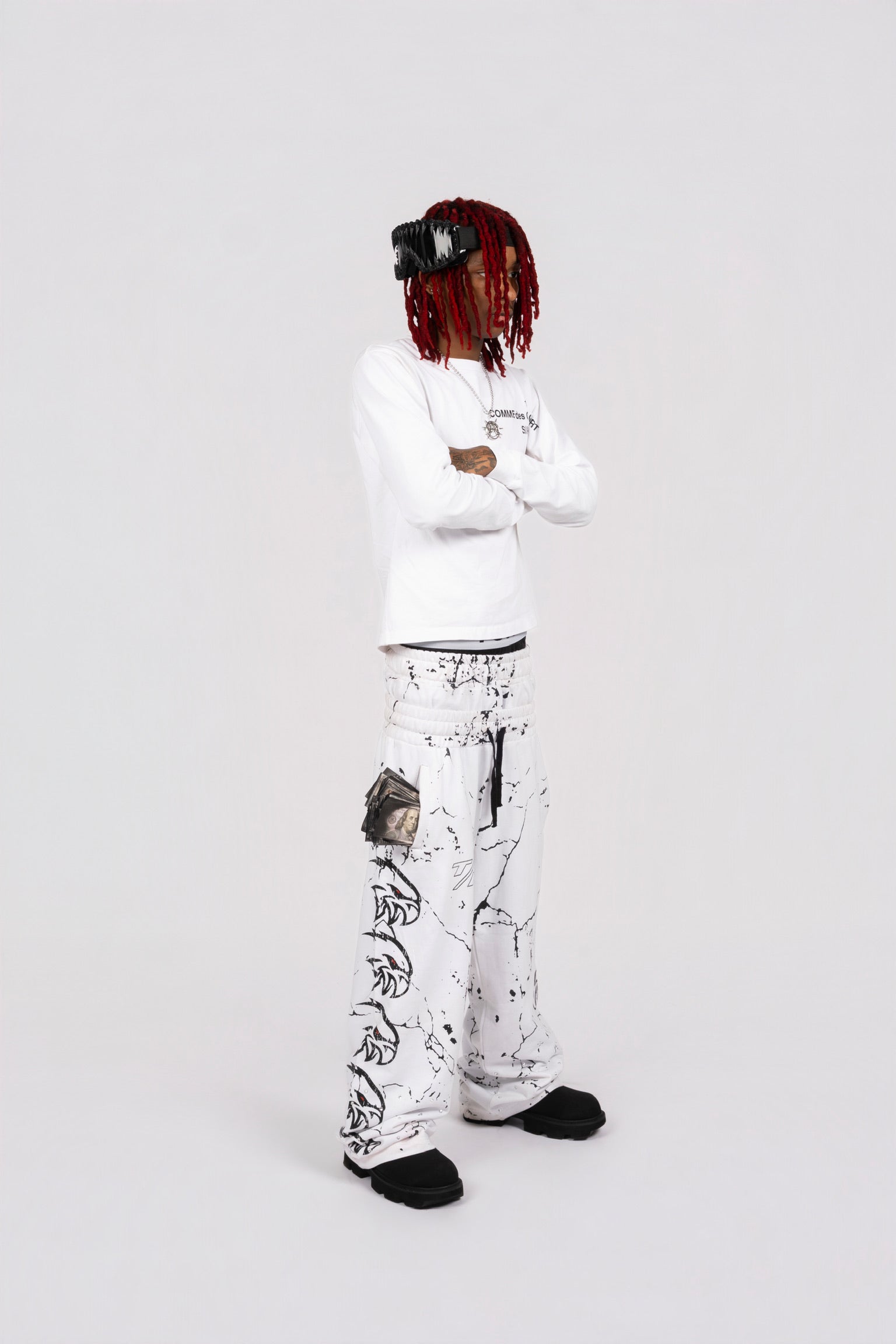 White Marble TrackHawk Pants
